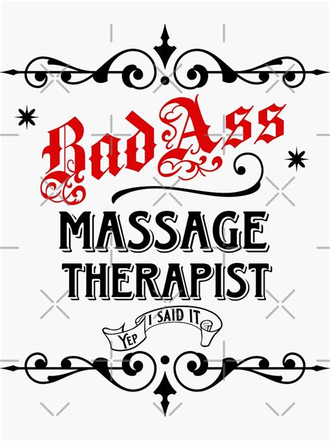 bad ass massage therapist tattoo meme sticker by massaginggeek redbubble