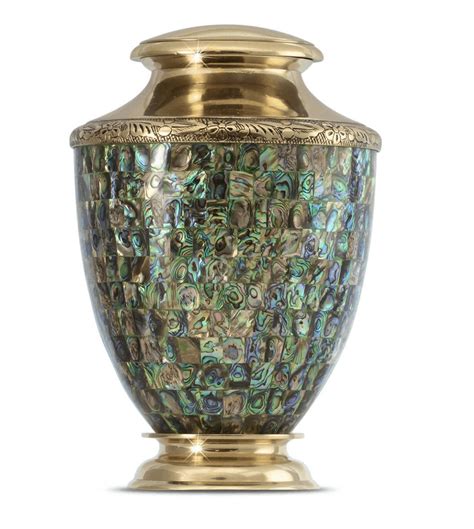 Abalone Brass Cremation Urn Natures Pet Loss