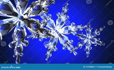 Clear Snow Crystals On Blue Background Stock Video Video Of Loop