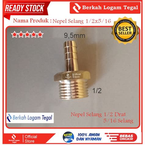 Jual Hose Nipple Nepel Selang Drat Luar X Sambungan Kuningan