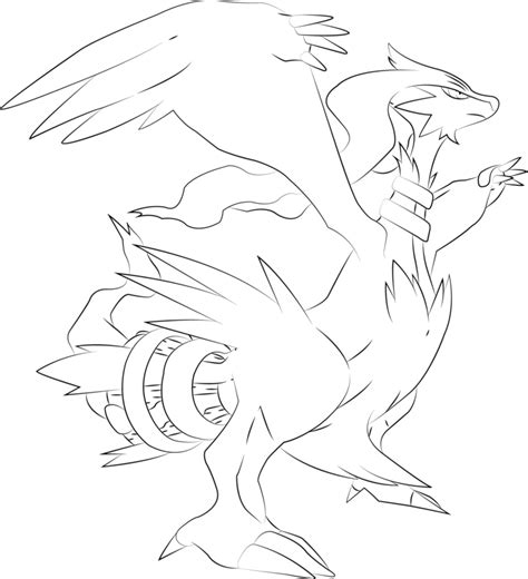 Lineart Of Reshiram By Inukawaiilover On Deviantart