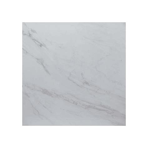 White Marble Effect Polished Porcelain Floor Tile 800 X 800mm