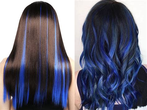 35 Hq Images Blue Hair Highlights For Black Hair Ladies It S Time To Light Up Your Llife With