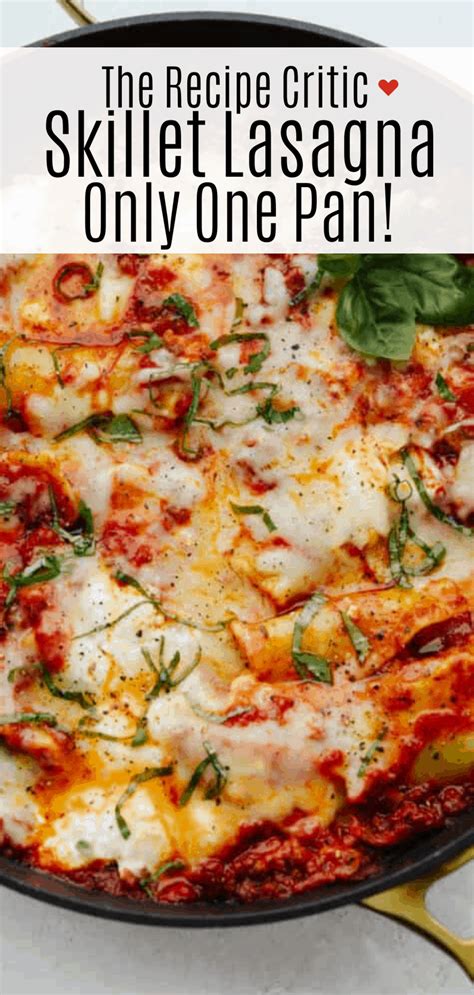 Easy One Skillet Lasagna Recipe Blogpapi