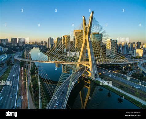 Suspension Bridge Cable Stayed Bridge In The World Sao Paulo City