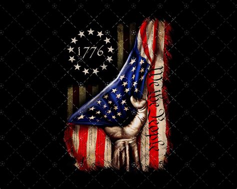Distressed American Flag Png We The People Png The Bill Of Etsy