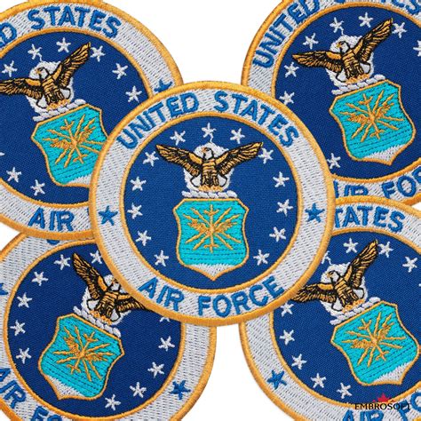 Us Air Force Embroidered Patch Military Symbol Size 3 X 3 Inches