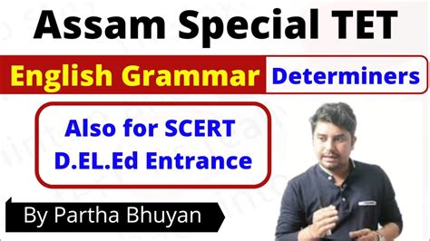 English Grammar Determiners Assam Special TET SCERT D EL Ed