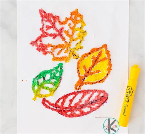 🍁 Autumn Leaf Watercolor Salt Painting Craft