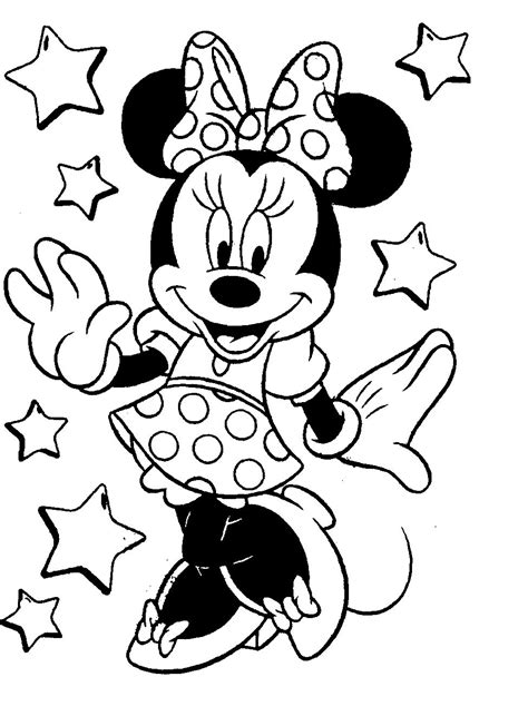 Coloring Pages Disney Minnie Mouse Coloring Pages For Kids