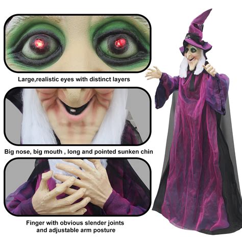 Evoio Halloween Talking Witch Decorations 787 Hanging Animated