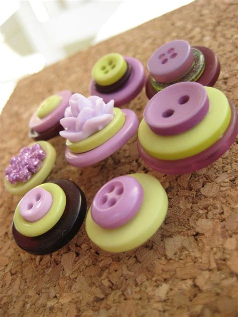 She Uses Jewelry Epoxy Button Push Pins Diy Buttons Button Crafts