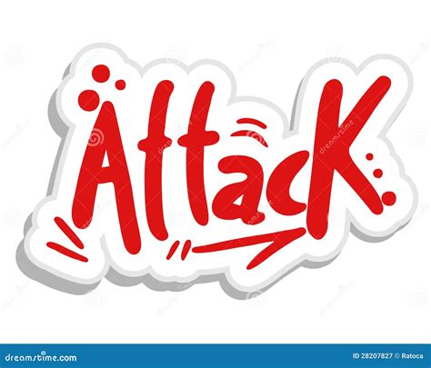 Attack Message Stock Vector Illustration Of Background 28207827
