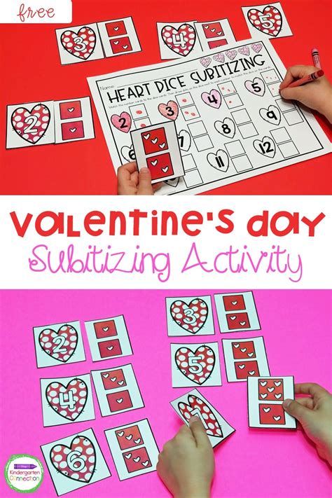 Valentines Day Subitizing Game Math Valentines Valentine Math