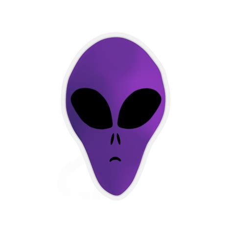 Paranormal Purple Alien Head Sticker Multiple Sizes Vinyl Etsy Uk