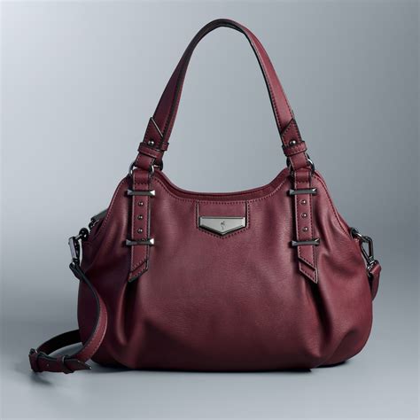 Simply Vera Vera Wang Buena Satchel Vintage Leather Handbag Leather