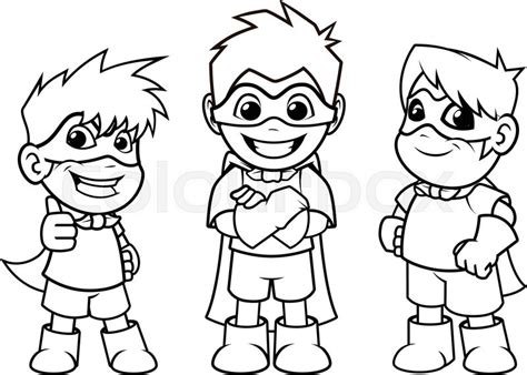 This image is a kid super heroes ... | Stock Vector ...