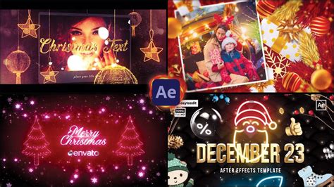 Top 10 Free Christmas After Effects Templates - YouTube
