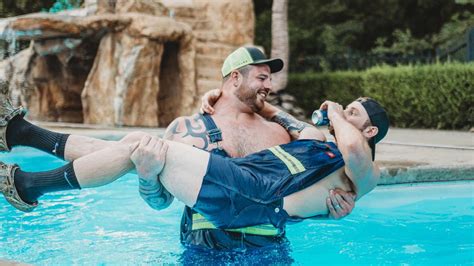 Two Men Go Viral On Facebook With ‘dudeoir’ Pool Photo Shoot Herald Sun