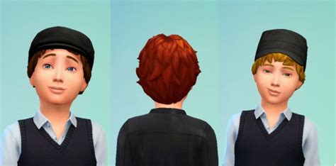Mystufforigin Curly Hair For Boys Sims 4 Hairs