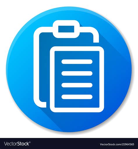 Report Blue Circle Icon Design Royalty Free Vector Image