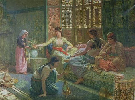 Interior Of A Harem Painting By Leon Auguste Adolphe Belly Pixels