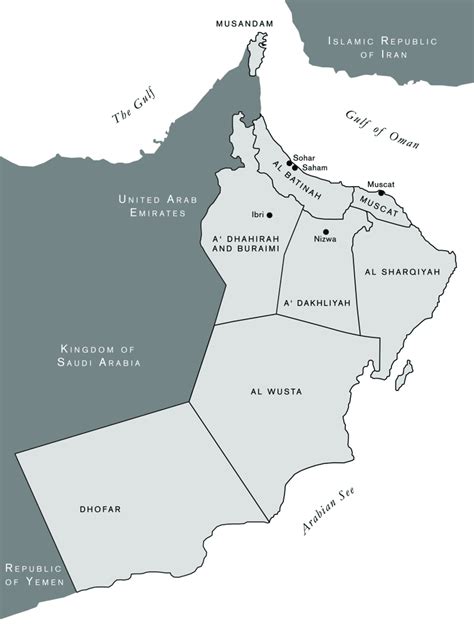 Map Of The Sultanate Of Oman Regions And Data Collection Sites