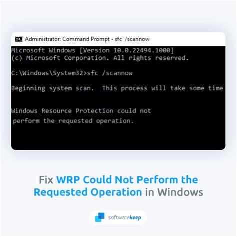 How To Fix Windows Resource Protection Could Not Perform The Requested Operation