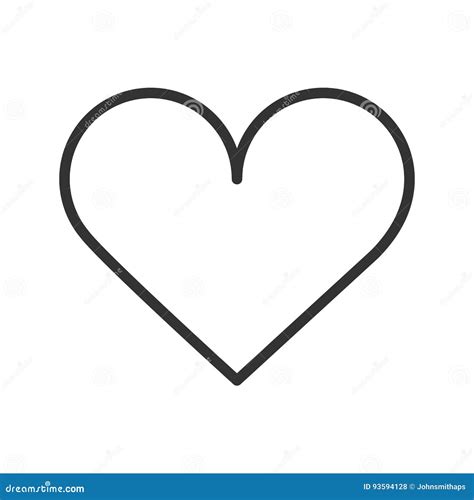 Heart Line Icon Set Vector Illustration Vector Illustration