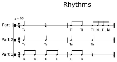 Rhythms Sheet Music For Hand Clap