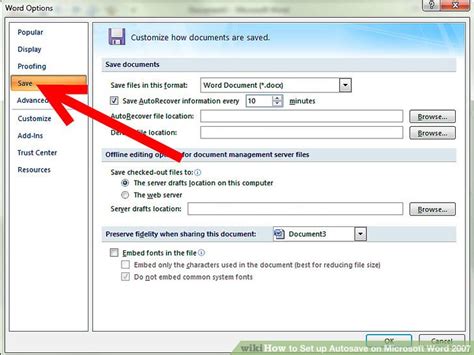 How To Set Up Autosave On Microsoft Word 2007 14 Steps