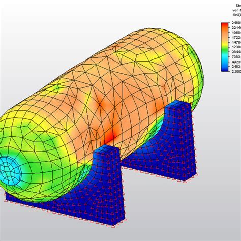 Stress Distribution In Structural Pressure Vessel Download Scientific