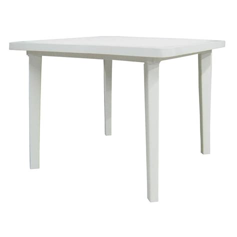 You may see a few pictures in colors other than white. Adams Mfg Corp 36-in W x 36-in L Square Resin Dining Table ...