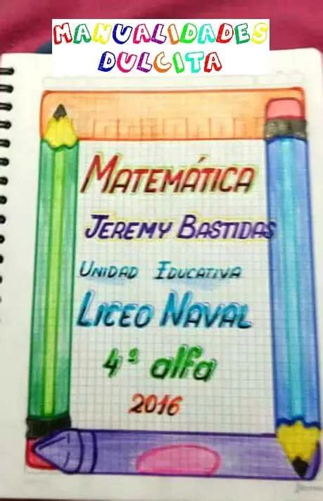57 Carátulas Para Cuadernos De Matemáticas Fáciles De Dibujar 2023 Ado7