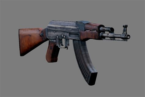 3d Model Of Ak 47 Gun
