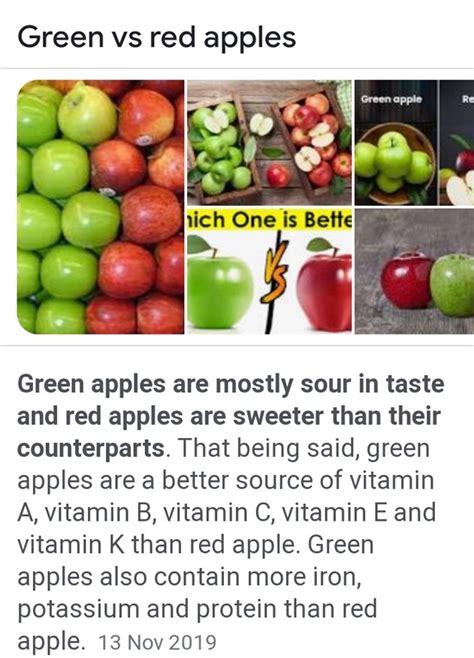 Whats The Difference Between The Red Colored Apple And Green Colored