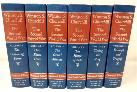 THE SECOND WORLD War Winston Churchill Chartwell Edition 6 Volume Set