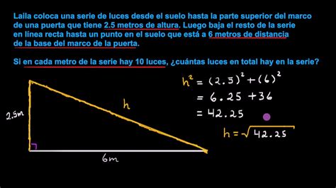 Problema Verbal De Varios Pasos Con El Teorema De Pitágoras Youtube