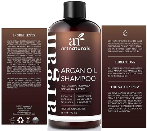 Artnaturals Moroccan Argan Oil Shampoo 16 Fl Oz 473ml