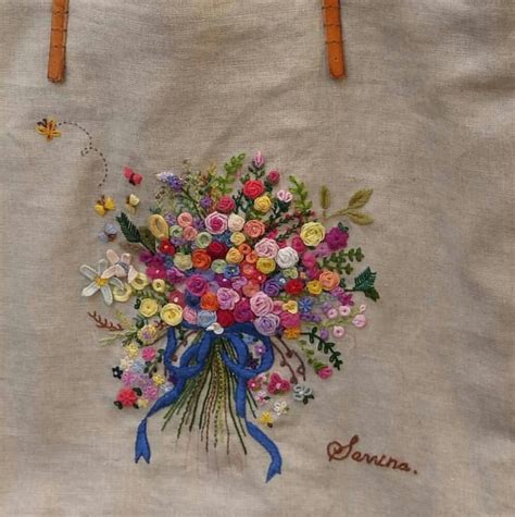 송주연의 헬로우스티치 자수가방 Brazilian Embroidery Embroidery Flowers Pattern