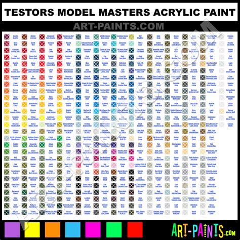 Testors Spray Paint Color Chart