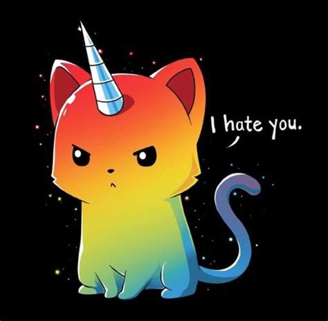 Angry Caticorn Chats Adorables Animaux Les Plus Mignons Dessin Chat