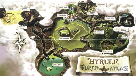 Hyrule World Historia Ocarina Of Time Map Legend Of Zelda Ocarina