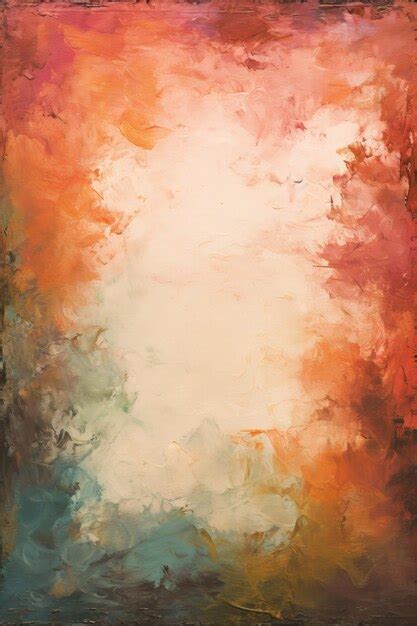 Premium Ai Image An Abstract Painting With Orange Red And Blue Colors