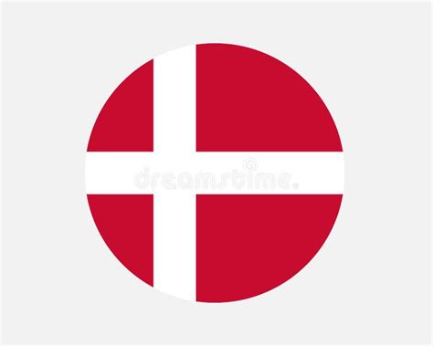 Denmark Round Flag Stock Vector Illustration Of Design 238312012