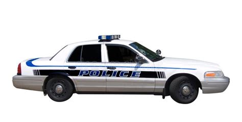 Police Car Isolated Stock Image Image Of Isolated Black 12902039