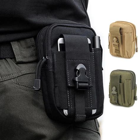 Men Waist Bag Canvas Fanny Pack Belt Phone Drop Leg Bags Military Zipper Waterproof Phone Waist