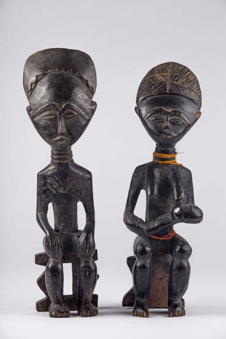 Couple Of Figurines Of Fertility Rituals Ashanti Ghana Catawiki