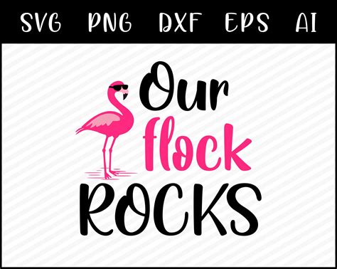 Funny Flamingo Svg Flocks Rocks Flock Svg Flamingo Etsy