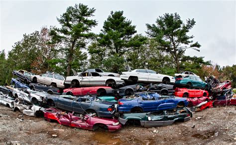 Junkyard Photographs Of Junk After A Visit Crushing 1 Of Many